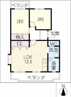 グリーンヒル東新H【3階】の間取り