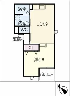 ライフステージ春日井【2階】の間取り