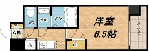 プレサンス谷町七丁目【11階】の間取り