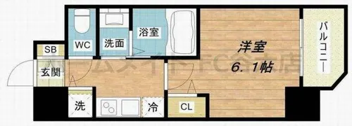 LiveCasa本町【4階】の間取り