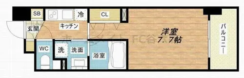 セレニテ心斎橋グランデ【2階】の間取り
