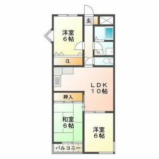 ロイヤルハイツ本多聞【2階】の間取り