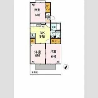 セジュール豊栄 A【1階】の間取り
