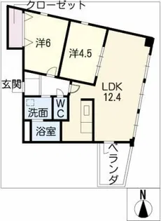 AXIS伝馬【4階】の間取り