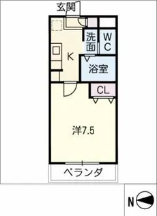 A・city柴田本通【2階】の間取り