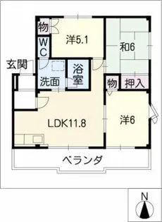 パークサイドサンアーバンB棟【1階】の間取り