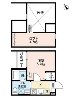 Maisonfar小本(メゾンファルコモト)【1階】の間取り