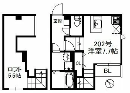 SAKURA HAKATA【202号室】の間取り