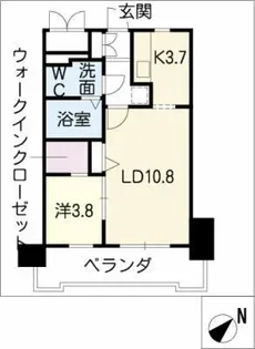 シャトー大豊【4階】の間取り