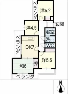 メゾン・ミウラ【2階】の間取り