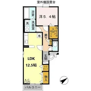 大阪府大阪市鶴見区諸口5丁目【アパート】の間取り