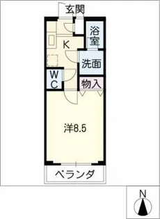 シーズンコートみよし【5階】の間取り
