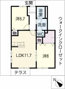 アヴニールYOU Ⅰ【1階】の間取り