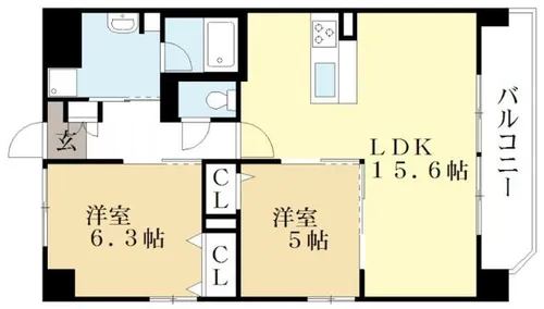 プライマリーレジデンス宇治黄檗【2階】の間取り