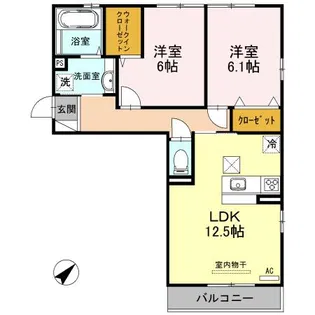 グラン・フォレ(野洲市冨波乙)【2階】の間取り