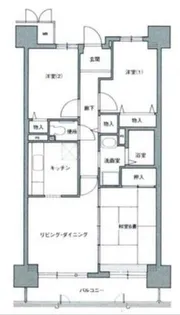 コーシャハイツ苅田【6階】の間取り