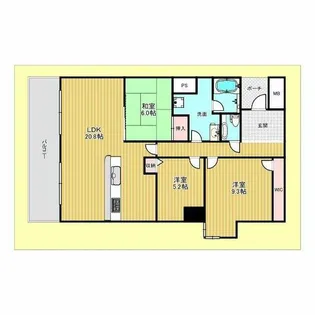 メロディーハイム池田五月山ヒルズビュー【2階】の間取り