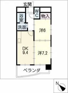 メゾンボナール【4階】の間取り