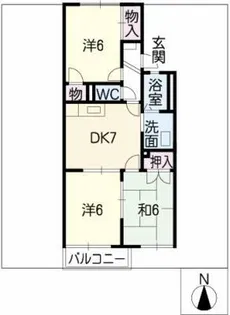 エコトピア杁ケ池【2階】の間取り