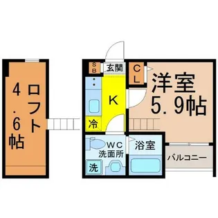 KAHALE尾頭橋【1階】の間取り