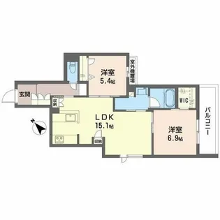 オルキデア クオーレ【4階】の間取り