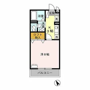 メゾン ド ラヴィ菰口Ⅱ【201号室】の間取り