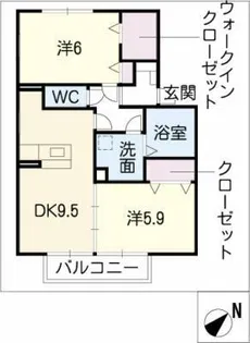クレールSAKURA【1階】の間取り
