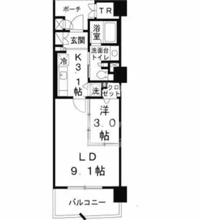 ロイヤルパークス桃坂【5階】の間取り