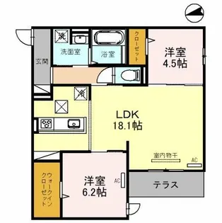 MaisondeEspoir永田【1階】の間取り