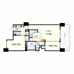 ロイヤルパークス桃坂【11階】の間取り
