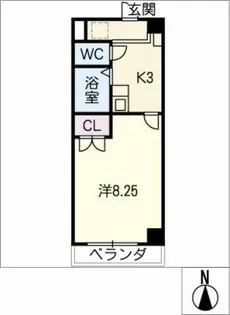 グローバルハイツ原【4階】の間取り