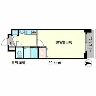 プレサンス京都三条大橋雅殿【4階】の間取り