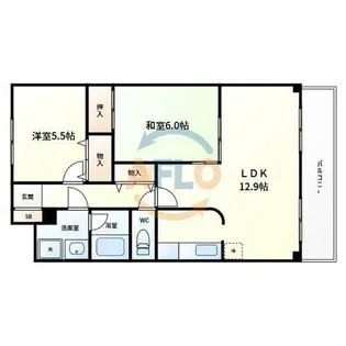 アイシャレー長居公園【5階】の間取り