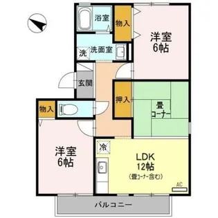 兵庫県明石市野々上3丁目【アパート】の間取り