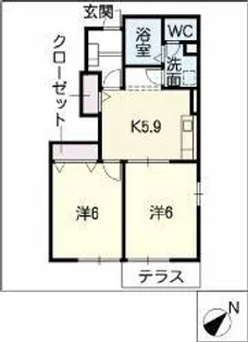 レガート M【101号室】の間取り