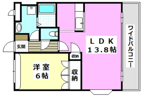 カーサフェリーチェ【2階】の間取り