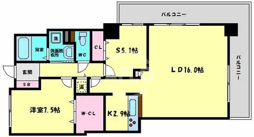 フォレステージュ谷町【4階】の間取り