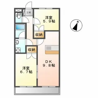 エクセル9【2階】の間取り