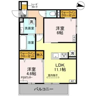TORISIA殿城【1階】の間取り