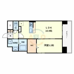アストラルグラミ阿倍野【5階】の間取り
