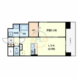 アストラルグラミ阿倍野【8階】の間取り
