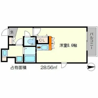 エイペックス京都東山三条【5階】の間取り