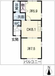 ディアス昭和【1階】の間取り