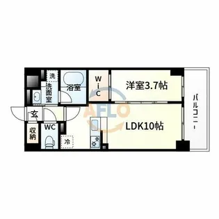 フランディル・オーラ江坂【1階】の間取り