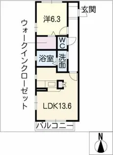 セレッソ上飯田 N棟【2階】の間取り