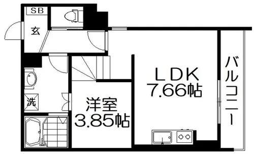 キャルムコート交野2番館【3階】の間取り
