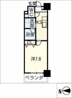 THE RESIDENCE IMAIKE【8階】の間取り