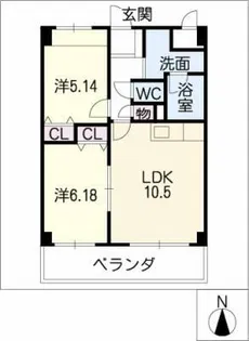 サニーコートマルタカ【1階】の間取り