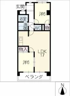ハイライズナリタ【4階】の間取り