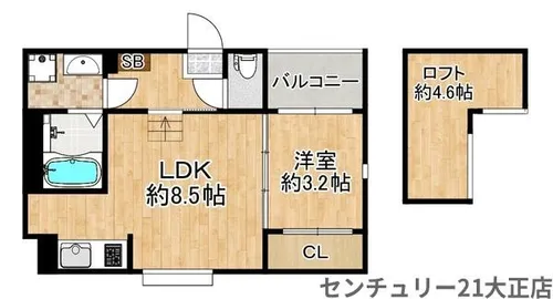 LOFTRIA大正【3階】の間取り